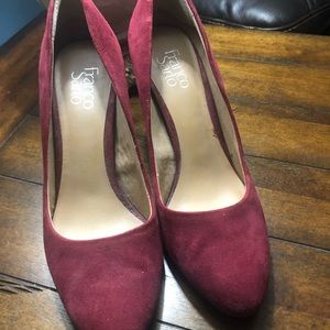 Franco Sarto burgundy suede pump.  10M